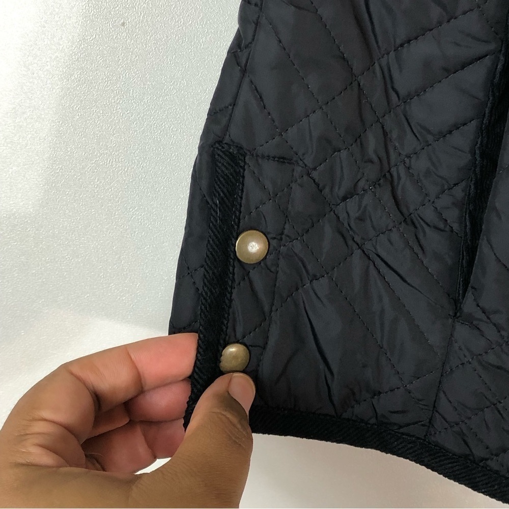 J.Jill Black Full Zip Sleeveless Side Snap Quilted Vest Size M - Picture 5 of 13